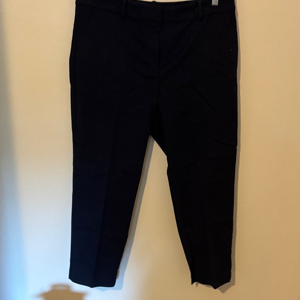Loft Riveria Slim Navy Dress Pants. Ankle Length. Size 12 curvy